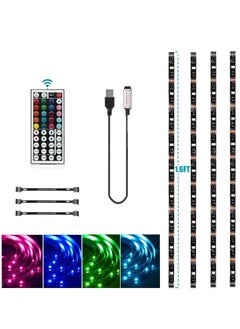 Buy USB LED Strip Lights Kit, 4 Pre-Cut 1.6ft/6.4ft RGB LED Light Strips, Color Changing TV Backlights with Remote, RGB Color Strip Light for TV, PC, Monitor, Home Theater, DIY Decoration in UAE