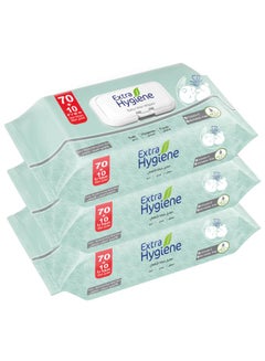 Buy Hygiene Baby Wet Wipes with Aloe Vera Set of 3 - 240 Wipes in Egypt
