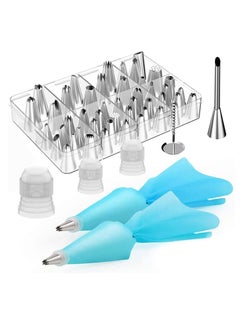 Buy 54 in 1 Cake Decorating Supplies, 35 Piping Tips, 13 Large Icing Sets, 2 Reusable Silicone Pastry Bags, and 1 Flower Nail Decoration Kits Baking Accessories Tools for Cake, Cupcake in UAE