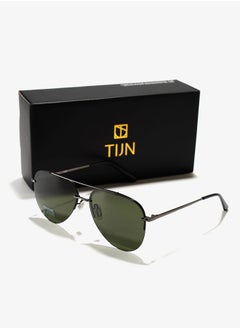 Buy TIJN Aviator Polarized Sunglasses Fashion Vintage for Man and Women Grey Green in Saudi Arabia