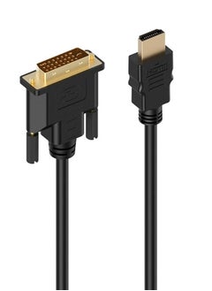 اشتري محول كابل الفيديو HDMI لـ DVI-D من موجب الى DVI أسود في الامارات