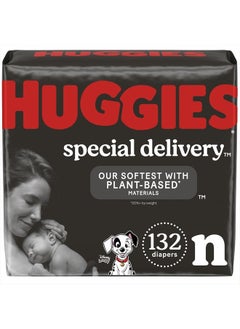 اشتري Huggies Special Delivery Hypoallergenic Baby Diapers Size Newborn (up to 10 lbs), 132 Ct, Fragrance Free, Safe for Sensitive Skin في الامارات