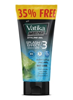 اشتري Vatika Naturals Menz Wet Look Styling Hair Gel with Splash Effect - 185 ml | Strong Hold & High Shine | Easy to Style في مصر