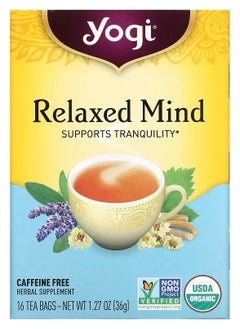 Buy Relaxed Mind Caffeine Free, 16 Tea Bags - 36 g in Saudi Arabia