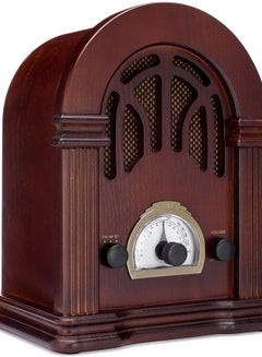 اشتري Retro AM/FM Radio with Bluetooth - Classic Wooden Vintage Retro Style Speaker في الامارات