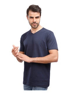 اشتري Coup Regular Fit Basic T-Shirt For Men Color Navy في مصر