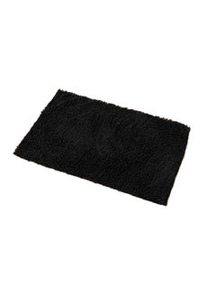 Buy Anti-Slip Chenille Microfiber Bathroom Mat Black 50 x 80 cm 7742103 in Saudi Arabia