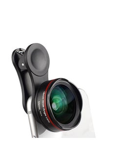 اشتري 5K Ultra HD Smartphone Camera Lens 18mm 128° Wide-angle 15X Macro Phone Lens Distortionless with Universal Clip Compatible with iPhone Samsung Huawei Smartphones في الامارات