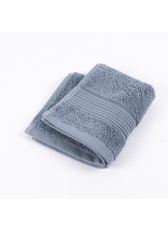 Buy Serra Face Towel, Steel Blue - 600 GSM, 30x30 cm in UAE