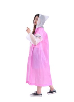 Buy Raincoat Rain Poncho for Adults, 1 Pack EVA Rain Poncho for Women and Men Reusable Raincoat Jacket Packable for Family FishingTravelEmergency with Hood and Elastic Sleeving in Saudi Arabia