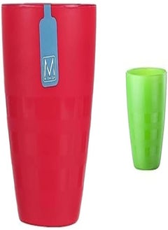 اشتري Small cup (fuchsia) - 300ml + M-Design Small Plastic Cup 300ml, Microwave, Dishwasher and Food Safe - Great for camping and kids (Green) في مصر