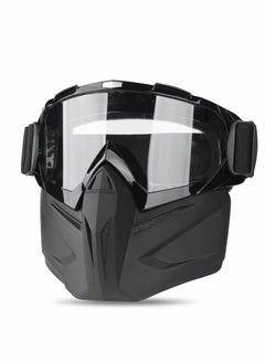 اشتري Motorcycle Goggles Detachable Face Mask, Mask Full Face, Protective Gear Compatible with Helmet for Men Women Kids Youth, Detachable Clear Goggles for Motorcycle ATV Dirt Bike في السعودية
