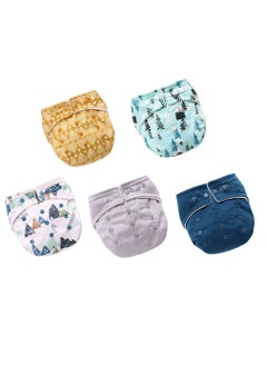 Buy Miracle Baby Pack of 5 Reusable Pocket Diapers with 2 Insert Pads in UAE