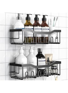 Buy Adhesive Shower Caddy 2-Pack - Bathroom & Kitchen Storage, Rustproof Stainless Steel Organizer - Large Capacity, No Drilling Needed - Stylish Home Decor in Saudi Arabia