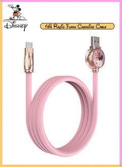 Buy Disney Minnie Mouse Type-C USB Cable 1M Strong TPE Copper Wire Flash Quick Charging Cord 66W USB to Type-C USB Android Super-fast charging capsule cable in UAE