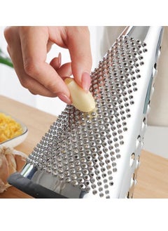 اشتري Cheese/Vegetable Grater 3 Functions Stainless Steel, Wooden Handle - Slip Resistant Base في مصر