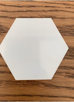 Buy Acrylic Coaster White  Hexagon - 4 Pieces in Egypt