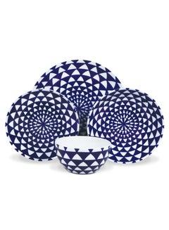 Buy 16-Piece Porcelain Dinner Set Multi-Color in Saudi Arabia