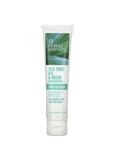 Buy Desert Essence, Tea Tree Oil & Neem Toothpaste, Wintergreen, 6.25 oz (176 g) in UAE