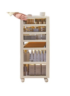 Buy Bathroom Storage Cabinet Cosmetic Stationery Shelf with Wheels 6 Layers in Saudi Arabia