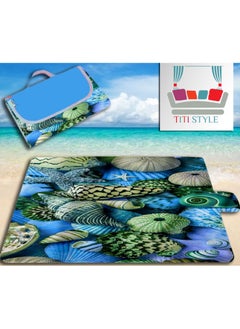 اشتري Waterproof beach rug that can be folded into a small and lightweight bag, 100 x 145 cm في مصر