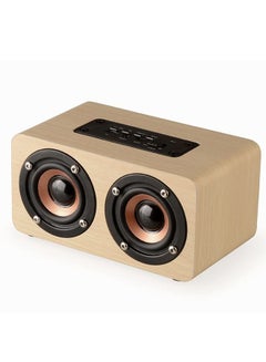 Buy Yellow Wood Grain Wood Wireless Bluetooth Speaker in Saudi Arabia