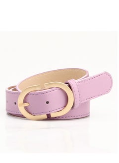Buy Ladies With A Jacket Simple Waist PU Leather Belt 105cm Purple in UAE