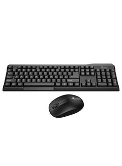 Buy Goldfinch Wireless Keyboard & Mouse Combo, 2.4 GHz Nano USB Receiver, Full Size, Island Key Design, Left or Right Hand, 1200 DPI Optical Mouse, Black in UAE
