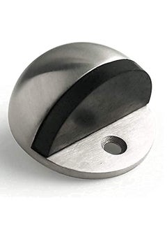 Buy Stainless Stee Half Round Door Stopper with Rubber Bumper Door Retainer (Pack of 1) in UAE