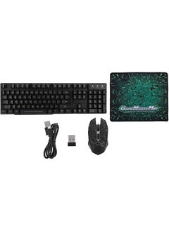 Buy Rechargeable Keyboard And Mouse Combo T3 Wireless Charging Gaming Luminous Colorful Computer Accessories Set Mat Black Waterproof Character Key Illuminated Colorful Light 6 Buttons 3 in Saudi Arabia