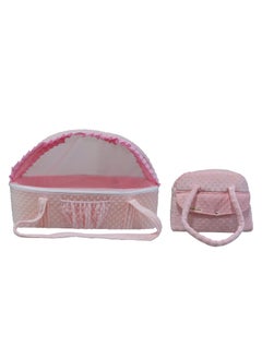 Buy AURA KIDS 4 Pieces Baby Bassinet Set Pink in UAE