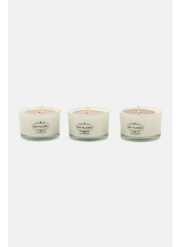 Buy 3 Pieces Fresh Cotton Surprise Organic Candles, White in UAE