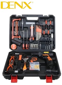 Buy CORDLESS DRILL SET Professional Household Home Tool Kit Set with DIY Hand Tool Kits for Garden Office House Repair Maintain |10mm | Speed 0 - 800 R/MIN | 12V | 1300mAH | Additional Battery | DX1778 in Saudi Arabia