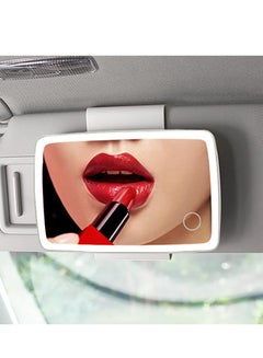 Buy Car Sun Visor Mirror 3-level Dimming Car Mirror Rechargeable LED Car Mirror With Touch Screen Car Visor Vanity Mirror For Makeup Truck SUV And Rear View Mirror in Saudi Arabia