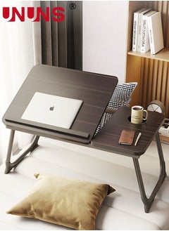 اشتري Foldable Laptop Desk,Portable Laptop Table With Cup Holder And Mouse Pad,Foldable Non-Slip Legs Reading Bed Table For Laptop,Laptop Table For Bed Side في الامارات