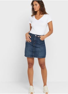 Buy High Waist Denim Skirt in Saudi Arabia