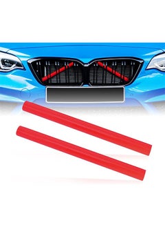 Buy Compatible with BMW F20 F30 F21 F22 F23 F31 F32 F33 F34 F36 F40 F44 Front Grille Insert Trim Strips Cover Frame Car Decorations Stickers Red (2PCS) in Saudi Arabia