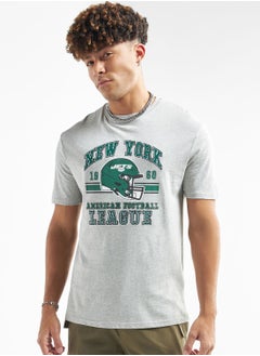 Buy New York Print Crew Neck T-Shirt in UAE