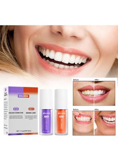 اشتري V34-Teeth Color Corrector, Calculus Removal, Teeth Whitening, Teeth Regrowth, Teeth Whitening Restoration Toothpaste Set, Purple Pack Color Corrector, Enamel Care Gum Restoration (2pcs) في الامارات