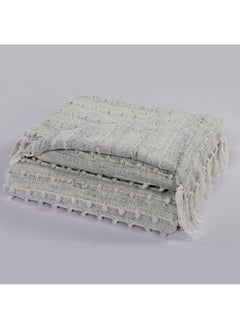 Buy Handwoven Throw With Fringe 50"x60" (127x172 cm) - Decorative Blanket For Couch Sofa Bed, Lightweight, Luxury Throw, Warm Plush Blankets for All Season in UAE