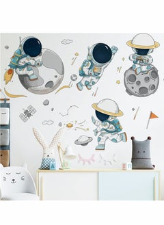 اشتري Astronaut Wall Stickers, Outer Space Stars Decals, DIY Removable Large Art Decoration, Peel and Stick, for Kids Baby Boys Girls Playroom Bedroom Decor في الامارات