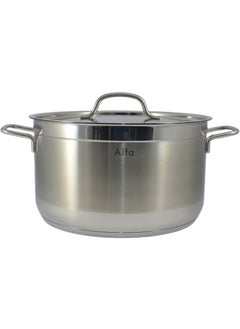 اشتري Alfa Casserole - 14.8 Liter Capacity -18/10 Cr-Ni Stainless Steel 32X18.5Cm - Silver في الامارات