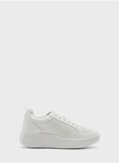 اشتري Textured Flatform Sneaker في الامارات