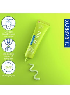 Buy Curaprox Be You Apple & Green Aloe Vera Toothpaste 60ml - Gentle Whitening Toothpaste for Daily Use in Saudi Arabia