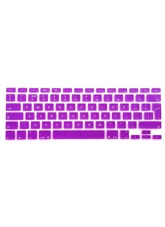 اشتري UK Layout English Keyboard Cover Compatible with  MacBook Air 13 Inch A1466 A1369 Release 2010 to 2017 & MacBook Pro 13/15/17 Release 2015 Or Older Version with/Without Retina Display Purple في الامارات