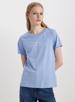Buy Regular Fit Crew Neck Short Sleeve T-Shirt in UAE