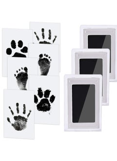 Buy Baby Handprint and Footprint Kit, 3 Baby Handprint Ink Pads, 6 Imprint Cards, Pet Paw Print, Inkless Print Kit Safe Non-Toxic for baby Feet and Hands, Family Keepsake in Saudi Arabia