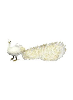 اشتري Yatai Artificial Birds With Real Feather Gold And White Peacock Bird في الامارات