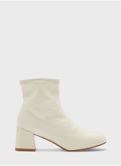 اشتري Rounded Point Sock Ankle Boot في الامارات