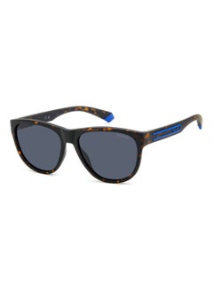 Buy Unisex Polarized Rectangular Shape  Sunglasses PLD 2156/S BLUE 46 - Lens Size: 45.6 Mm - Mt Bw Hvn in Saudi Arabia